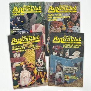 Annies Pattern Club 1980‎ Vol 1 Lot 3-6 Vintage Crochet Needlecraft Pattern
